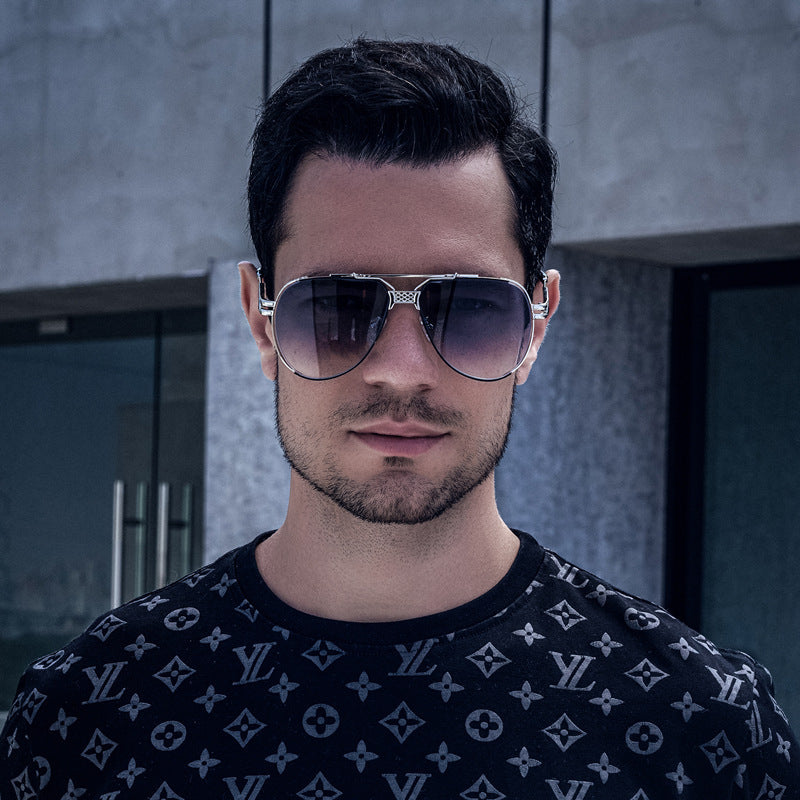 Double Bridge Toad Glasses Men's European and American Fashion Punk Style Sunglasses Outdoor Sports Sun Protection Glasses sunglasses