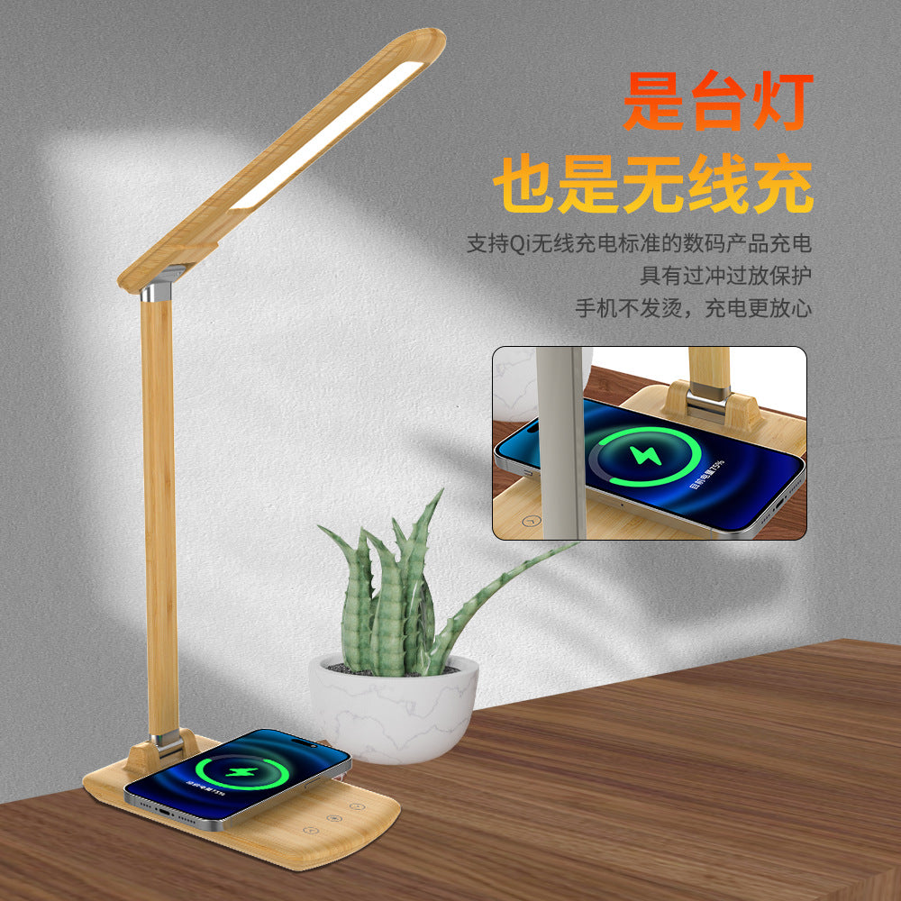 Smart Desk Lamp with Wireless Charging for Phones, Desk Lamp for Study, Bedroom, Children's Eye Protection, Office Gift Lamp