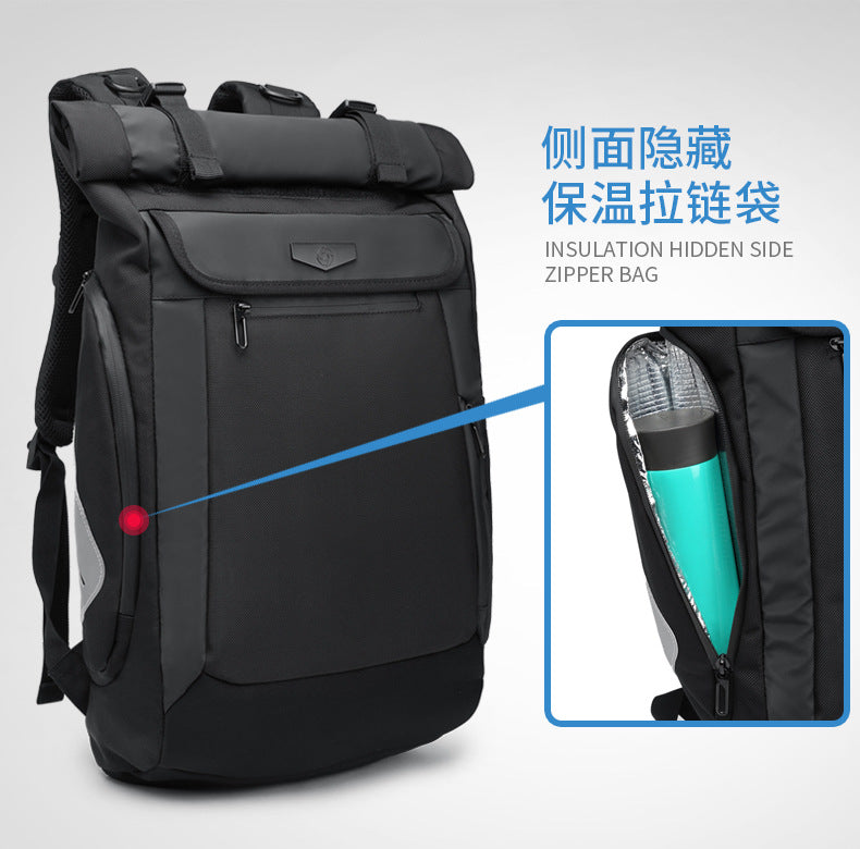 OZUKO Korean Style Student Backpack Double Shoulder Bag Large capacity waterproof laptop bag casual commuting travel bag for men