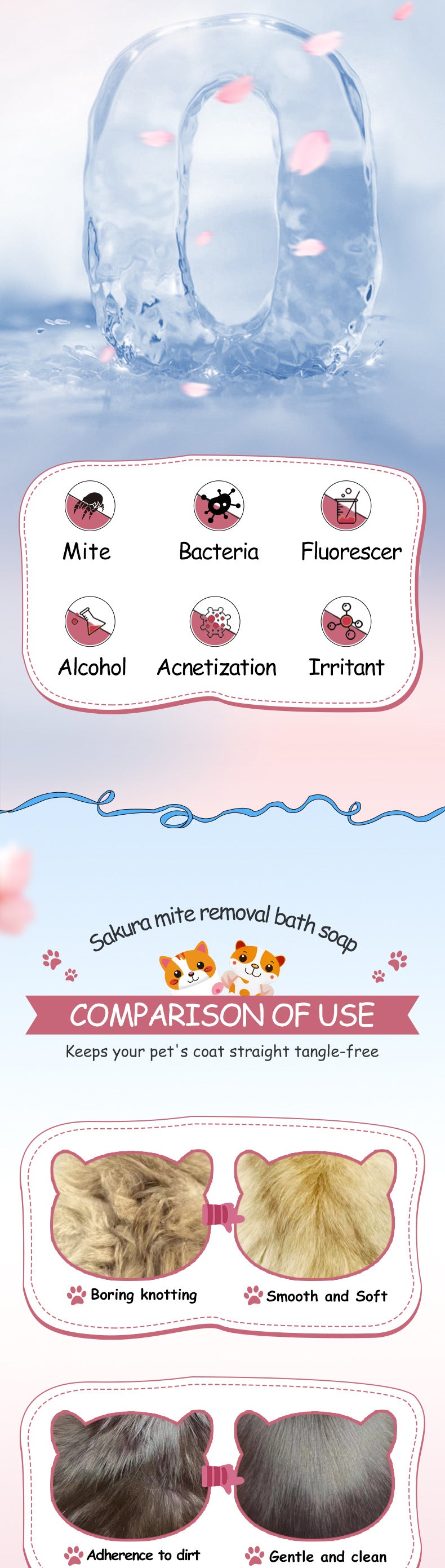 宠物樱花清洁皂 EXGYAN 清洁宠物毛发手工皂 跨境批发