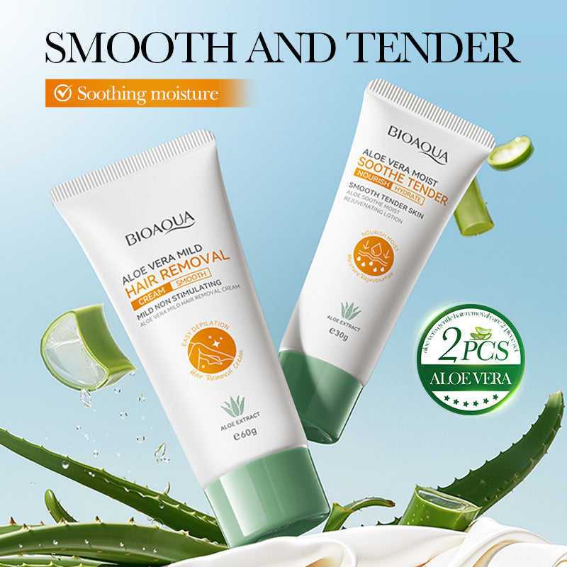Aloe Vera Gentle Hair Removal Care2Set BIOAOUA Underarm Hair Removal Cream Cross-Border Wholesale