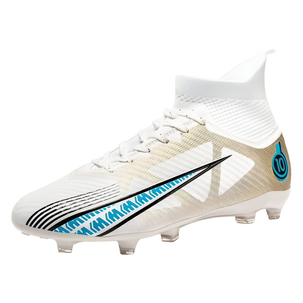 World Cup Football Shoes Men's High Top Long Spike Lawn Broken Spike Youth Student Competition Training Shoes