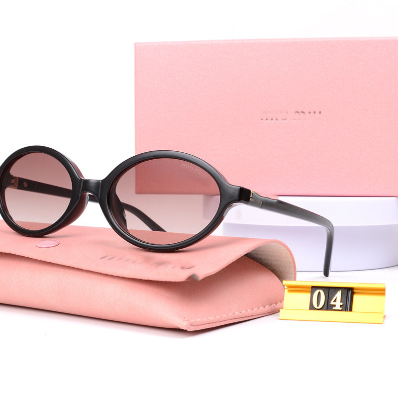 Jang Won-young Same Style Glasses Nerd Myopia Oval Small Frame Retro Sunglasses Leopard Print Korean Style No Makeup Retro