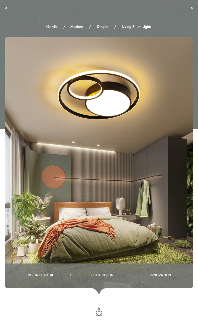 Nordic Lighting Fixtures led Ceiling Lamp2025New Year's Creative Internet Celebrity Master Bedroom Simple Modern Bedroom Lighting Room