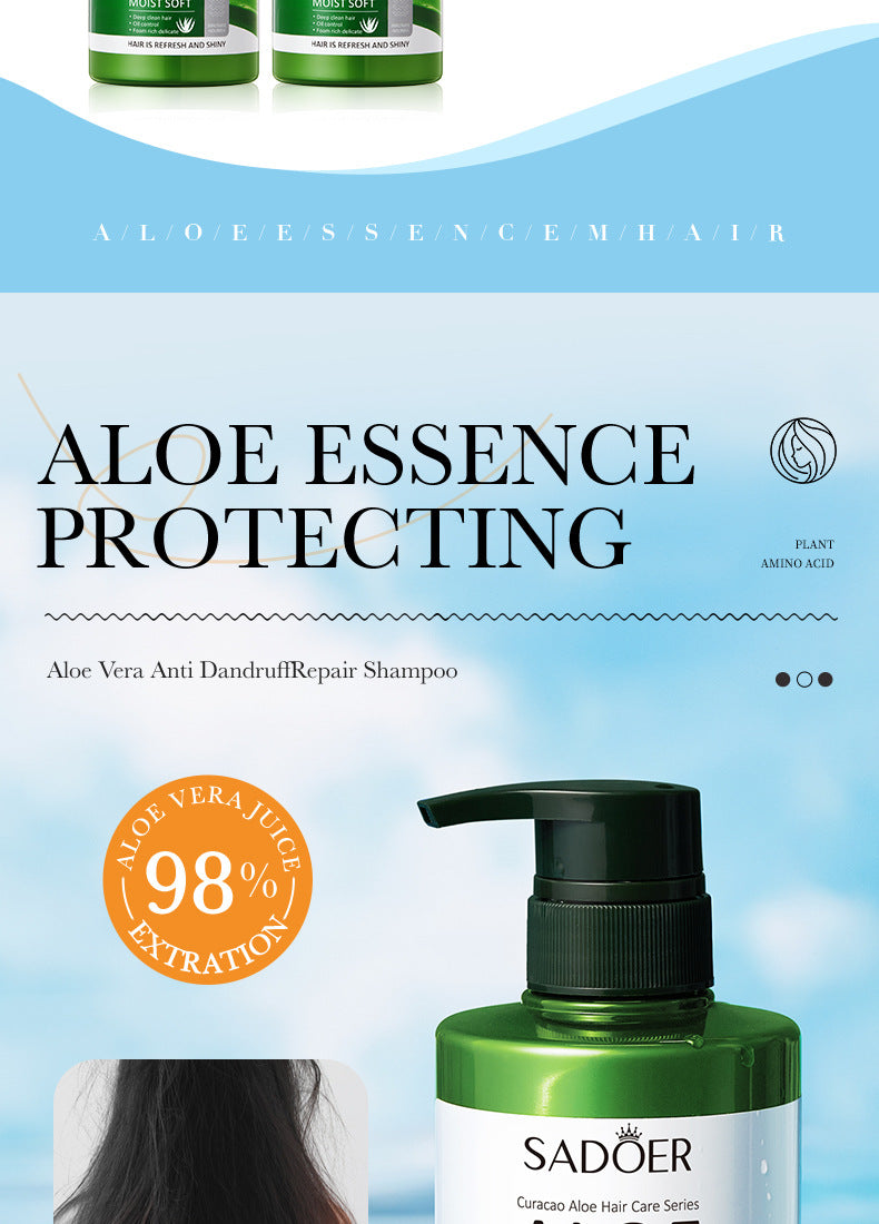 Aloe Vera Shampoo500ml SADOER Hydrating, cleansing, refreshing conditioner  foreign trade wholesale