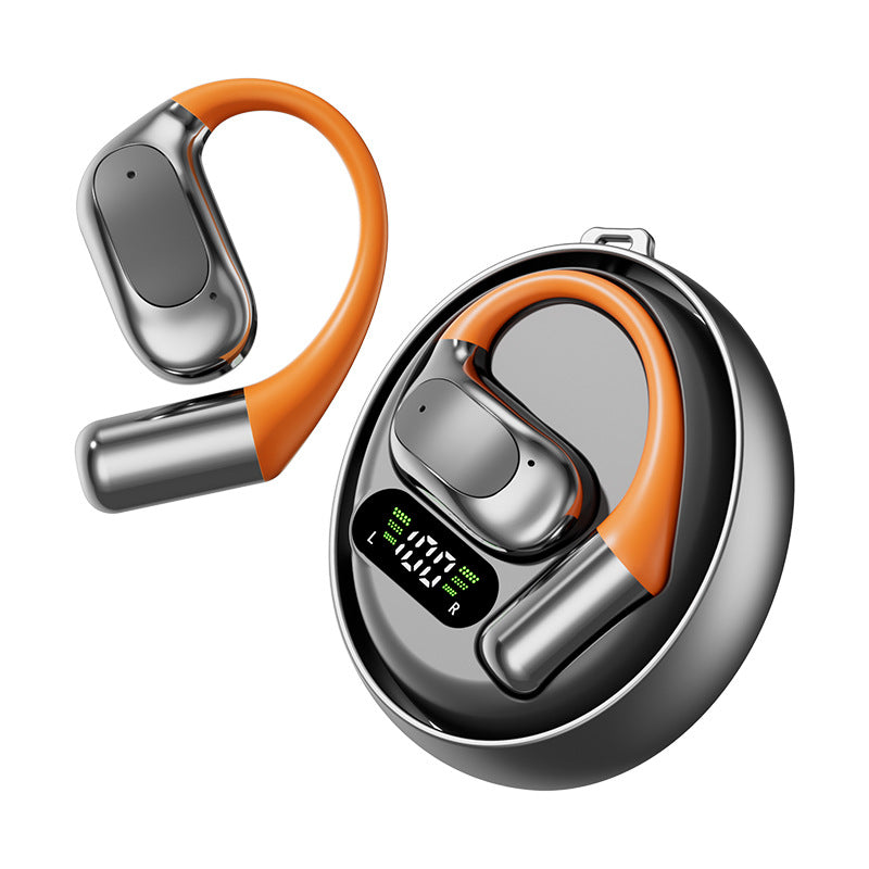 New M113Rotating Small Coconut Ball Dual Ear Noise Cancelling Wireless Bluetooth Earphones Air Bone Conduction Ear Hook Waterproof Sports