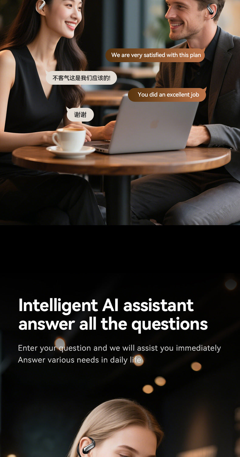 Popular M127AI Translation Long Battery Life Over-Ear Headphones Non-In-Ear Private Model Noise Cancelling Wireless Bluetooth Headphones