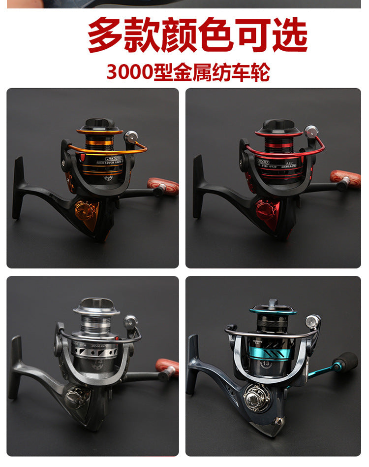 Manufacturer In-Stock Spinning Wheel Metal Fishing Reel Lure Fishing Reel Sea Rod Long Casting Fishing Line Reel Stainless Steel Sea Rod Spinning Wheel