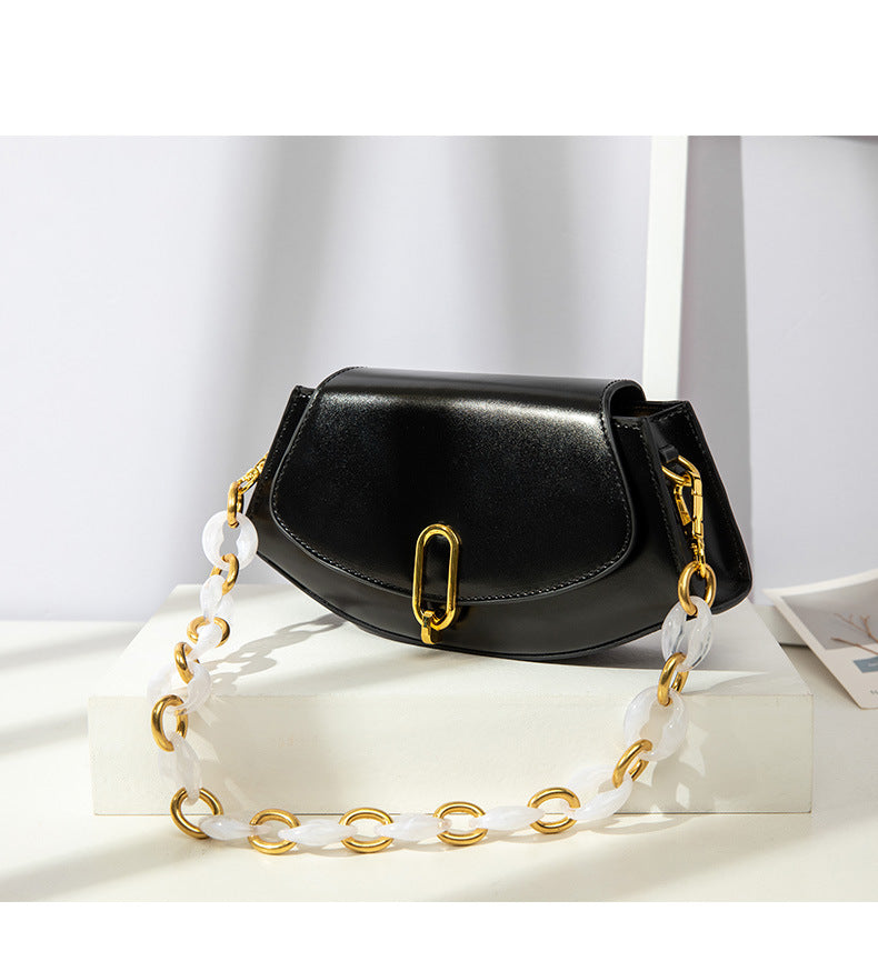 Women's Bag Korean Version Trendy Fashion New Style Personality Crossbody Bag Elegant Diamond Chain Simple Versatile Shoulder Bag