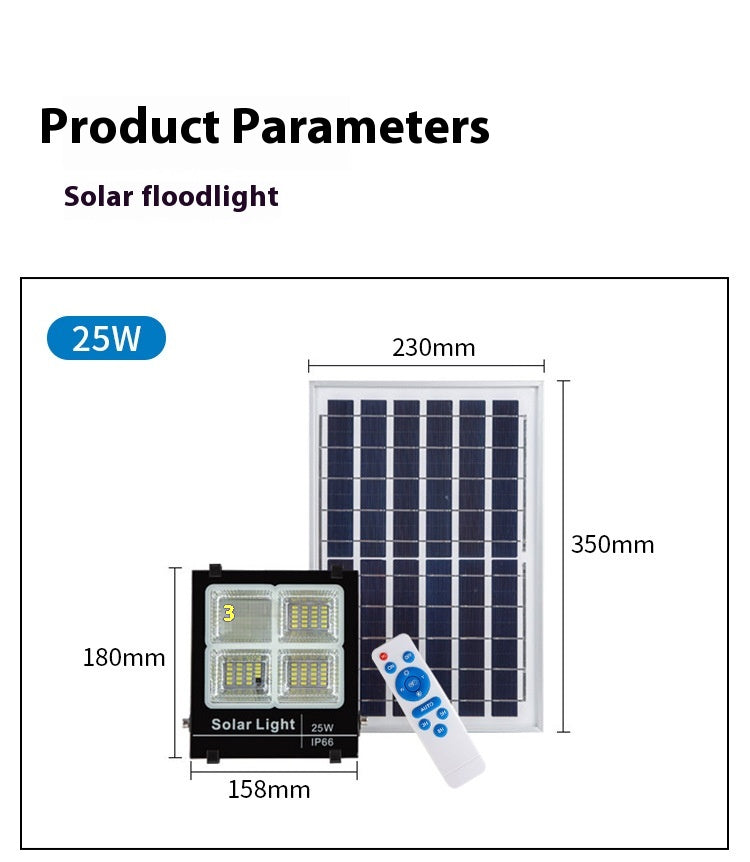 Wholesale Super Bright Waterproof Aluminum LED Solar Floodlights IP67 Rating Outdoor Courtyard Street Lights for Garden