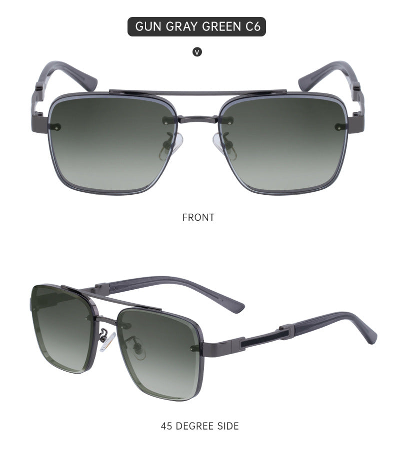 2025Retro Glasses Men Driving Sunglasses Square Frame High-end Men's Sunscreen Sunglasses Premium sunglasses