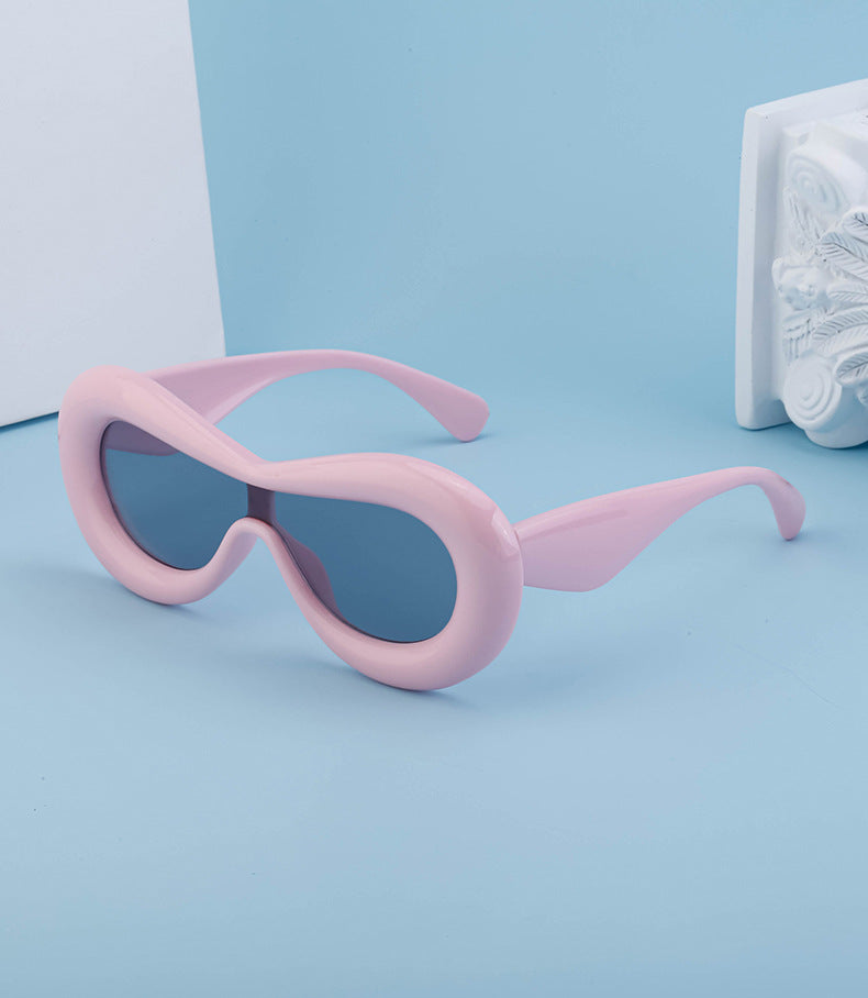 Europe and America Y2K Sunglasses for Women Trendy One-Piece Sunglasses Party Quirky Street Style Fashion Women's Glasses Wholesale