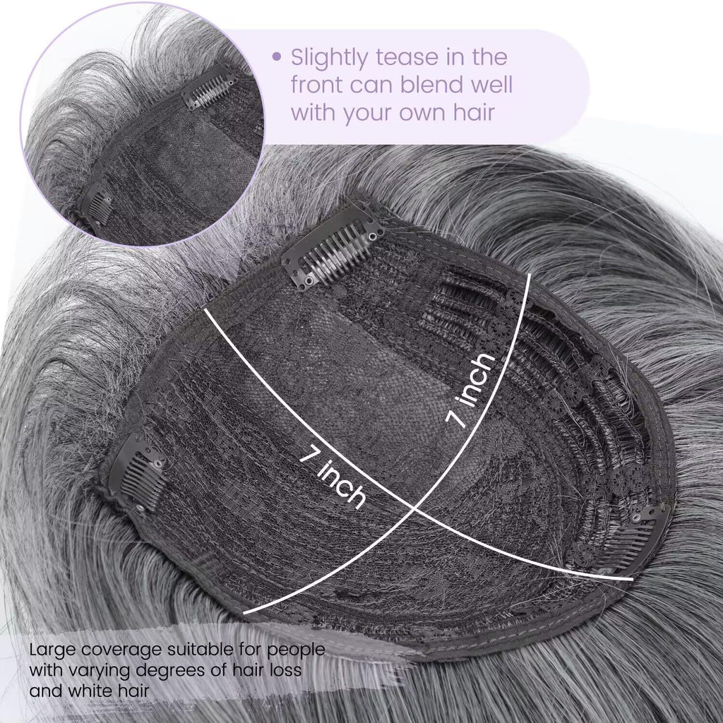 Women's Hair Topper Hairpiece bobo Head Export Cross-Border European and American Synthetic Hair Bangs Hairpiece