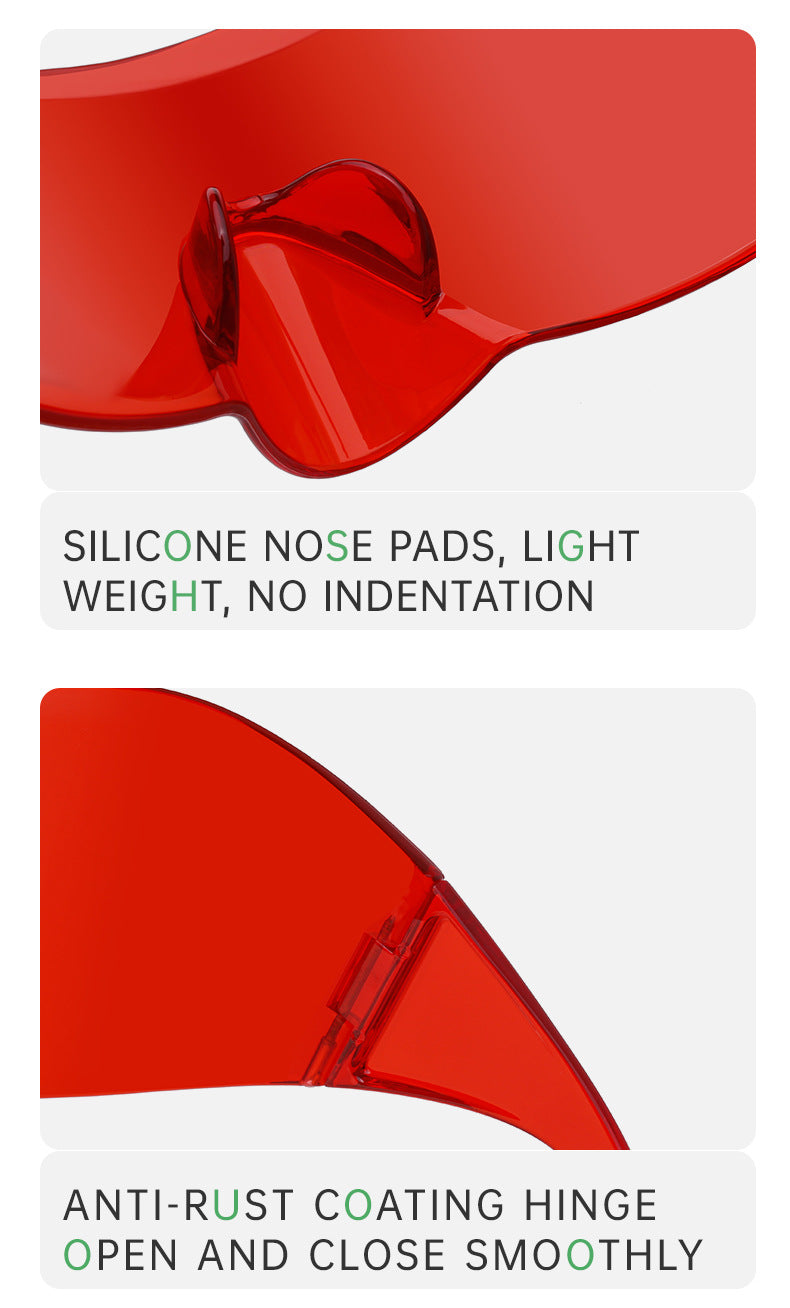 Outdoor Cycling Mercury Sunglasses for Women, European and American Style, Large Frame, Sun Protection Sunglasses for Men, Sports Windproof Glasses shades