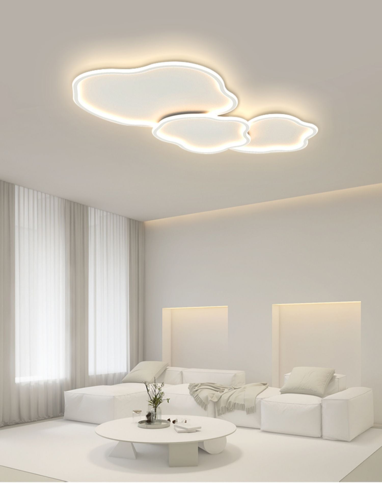 Nordic Minimalist Living Room Lamp Large Lamp Modern Simple Elegant Home Hall Main Lamp Creative Eye Protection LED Ceiling Lamp