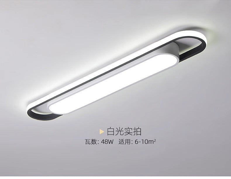 Simple and Modern led Ceiling Light Strip Shape Lamp for Training Room Classroom Gym Car Beauty Lighting Fixture