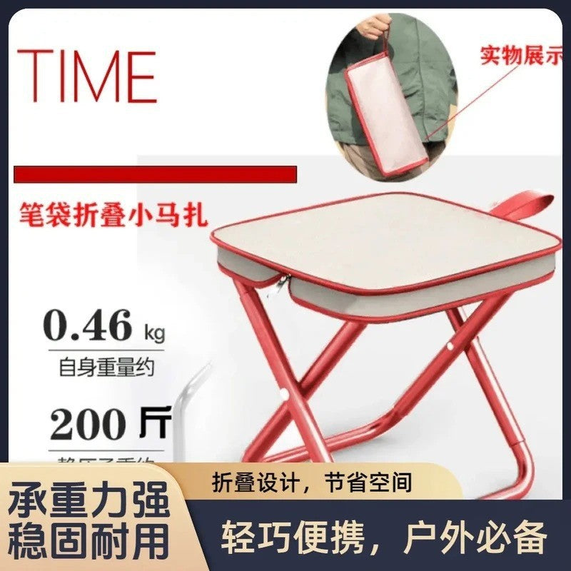 New Handbag Stool Folding Chair Portable Small Stool Ultra-lightweight Fishing Stool Camping Chair-style Folding Stool Storage