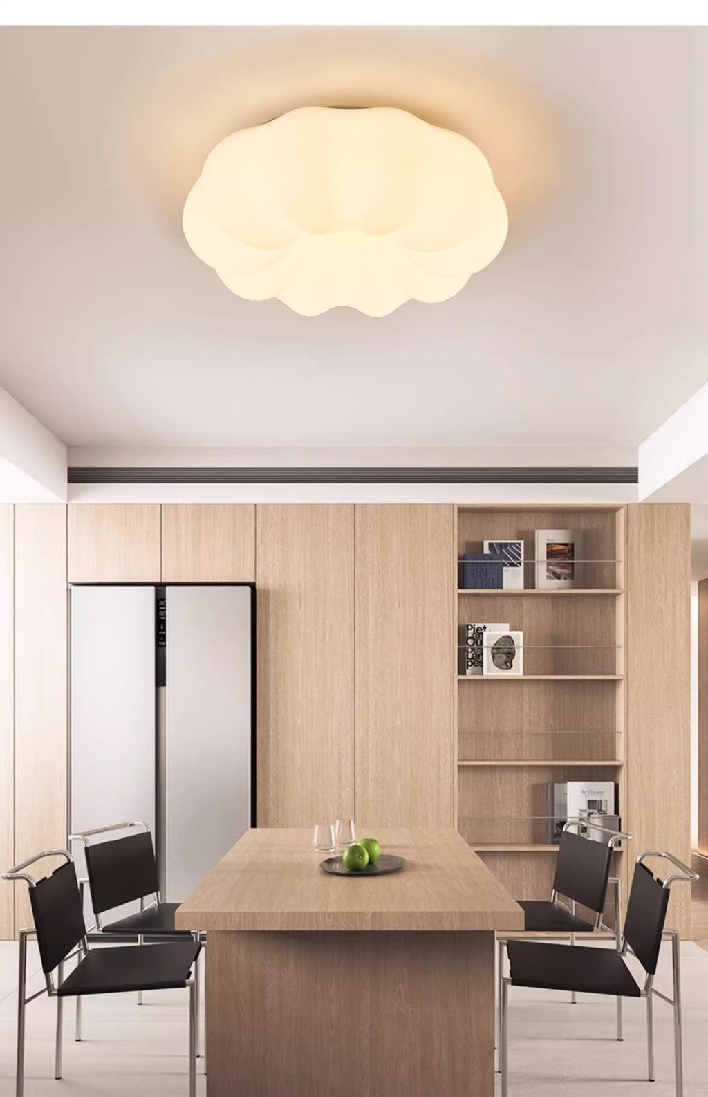 Pumpkin Ceiling Light Cream Style Creative Cloud Master Bedroom Light Round Kindergarten Princess Children's Room Light