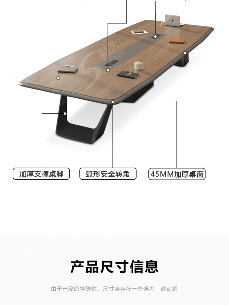 Office Conference Table Long Table Simple Modern Long Strip Table Conference Room Table and Chair Set Lacquered Large Employee Training Table