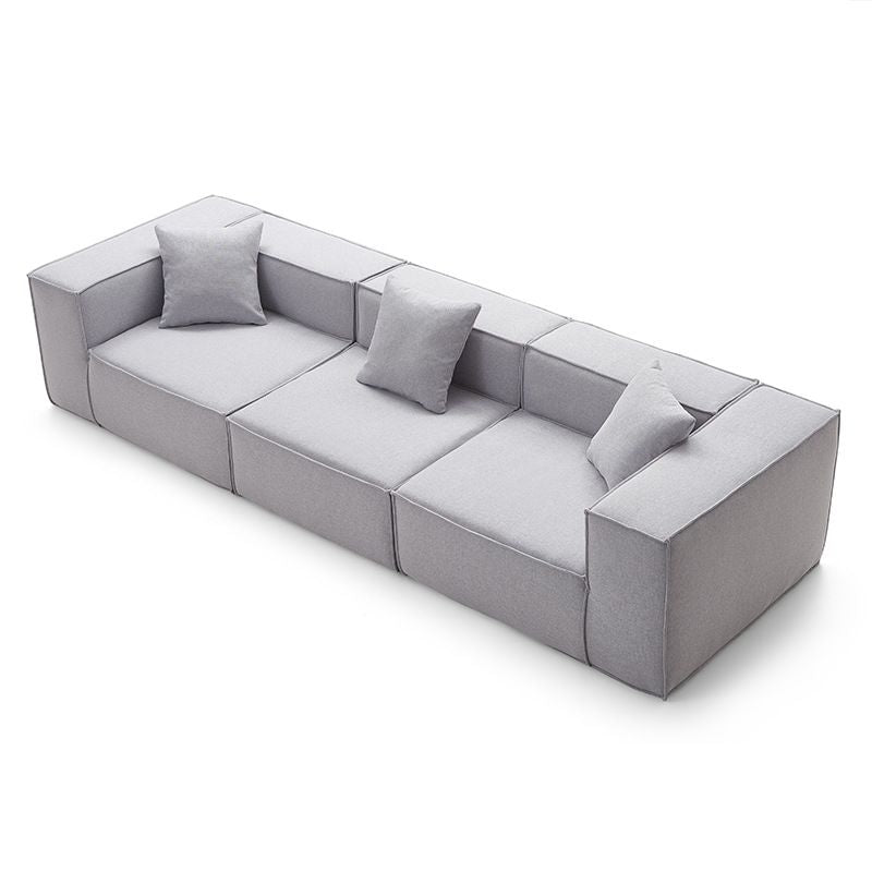 Vacuum Compression Modern Minimalist Tofu Block Sofa Small Apartment Living Room Retro Straight Row Roll Pack Square Fabric Sofa