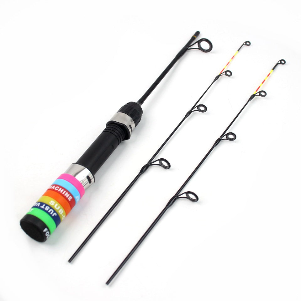 Factory Wholesale55cm2Carbon Fiber Ice Fishing Rod Ultra Soft Ultra Light Portable Winter Fishing Rod European and American Winter Fishing