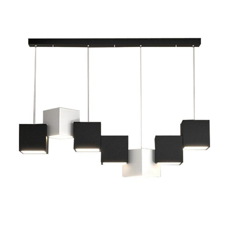 Art Cube Restaurant Light Modern Dining Table Pendant Light Simple Trendy Office Desk Bar Counter Study Room Restaurant Grand Lighting Fixture