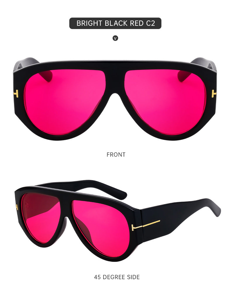 Large Frame Toad Sunglasses for Women Trendy European and American New Fashion Full Frame Sunglasses UV Protection Sun Glasses sunglasses