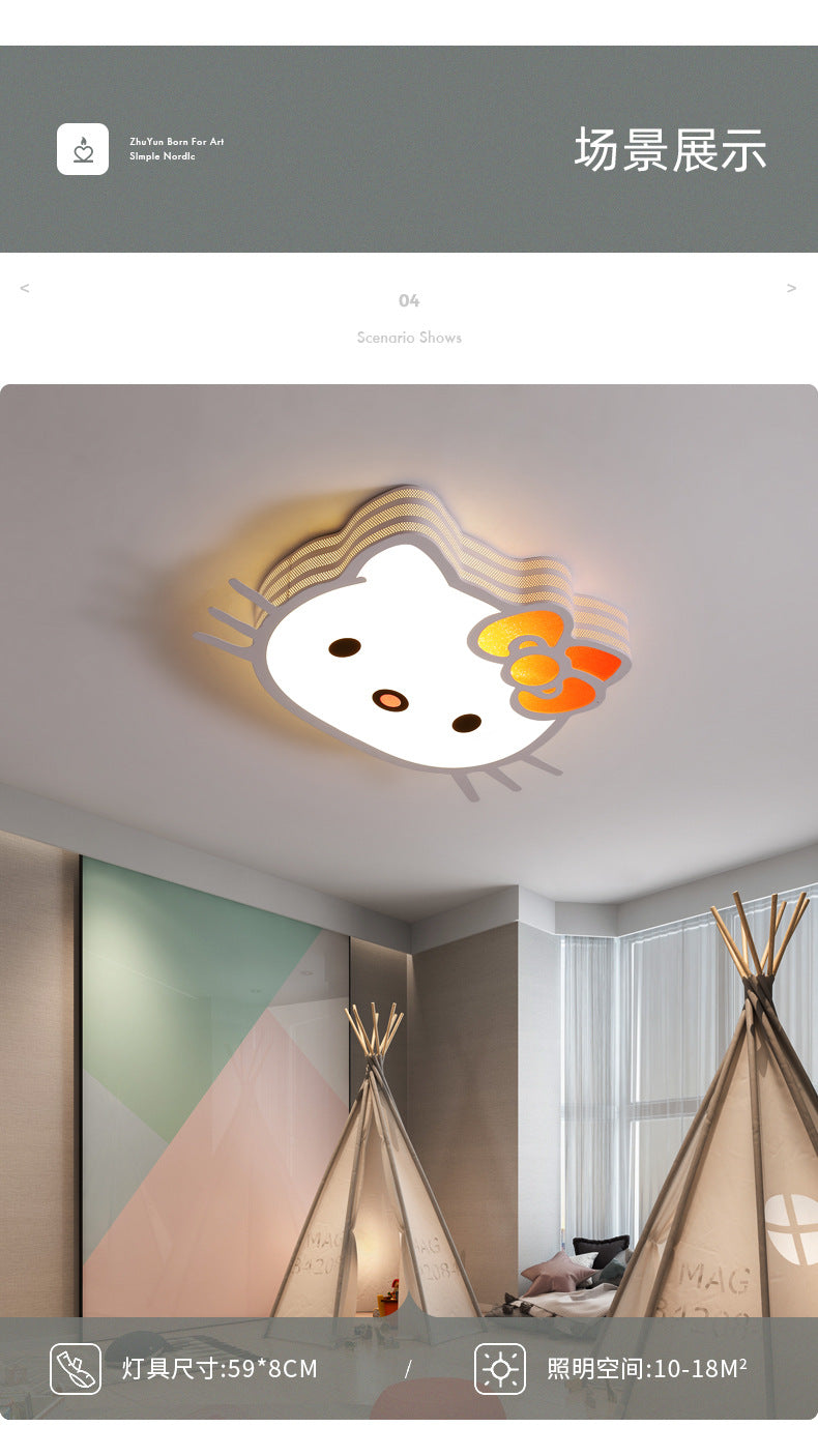 Children's Room Lamp Girl Modern Simple Boy Round Ceiling Lamp Cozy Bedroom Lamp Creative Kindergarten Classroom Lamp