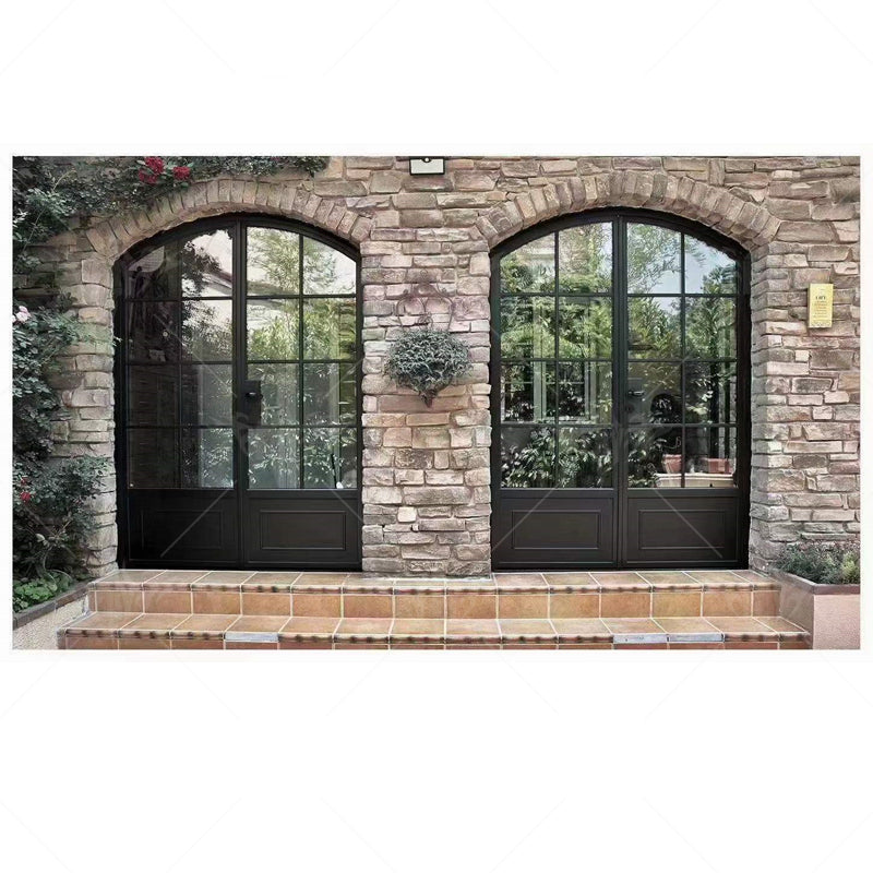 American Hot Style Double Glass Design Metal Interior Swing Glass Door