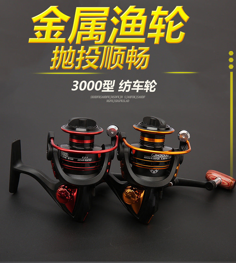 Manufacturer In-Stock Spinning Wheel Metal Fishing Reel Lure Fishing Reel Sea Rod Long Casting Fishing Line Reel Stainless Steel Sea Rod Spinning Wheel