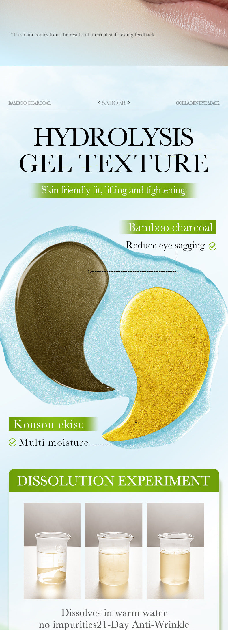 Full English Lavender Collagen Eye Mask80gSADOER Firming and Moisturizing Eye Mask Patch  Wholesale