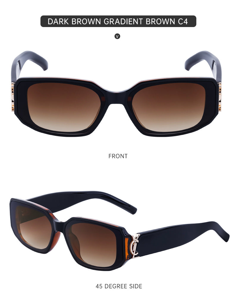 European and American fashion narrow frame sunglasses for women INS Street style square sunglasses for women wholesale sunglasses