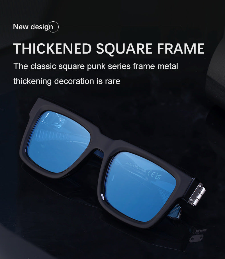 2025 New European and American Style Square Frame Sunglasses for Men High-end Feel 0k Rich Man Sunglasses Men Trendy sunglasses