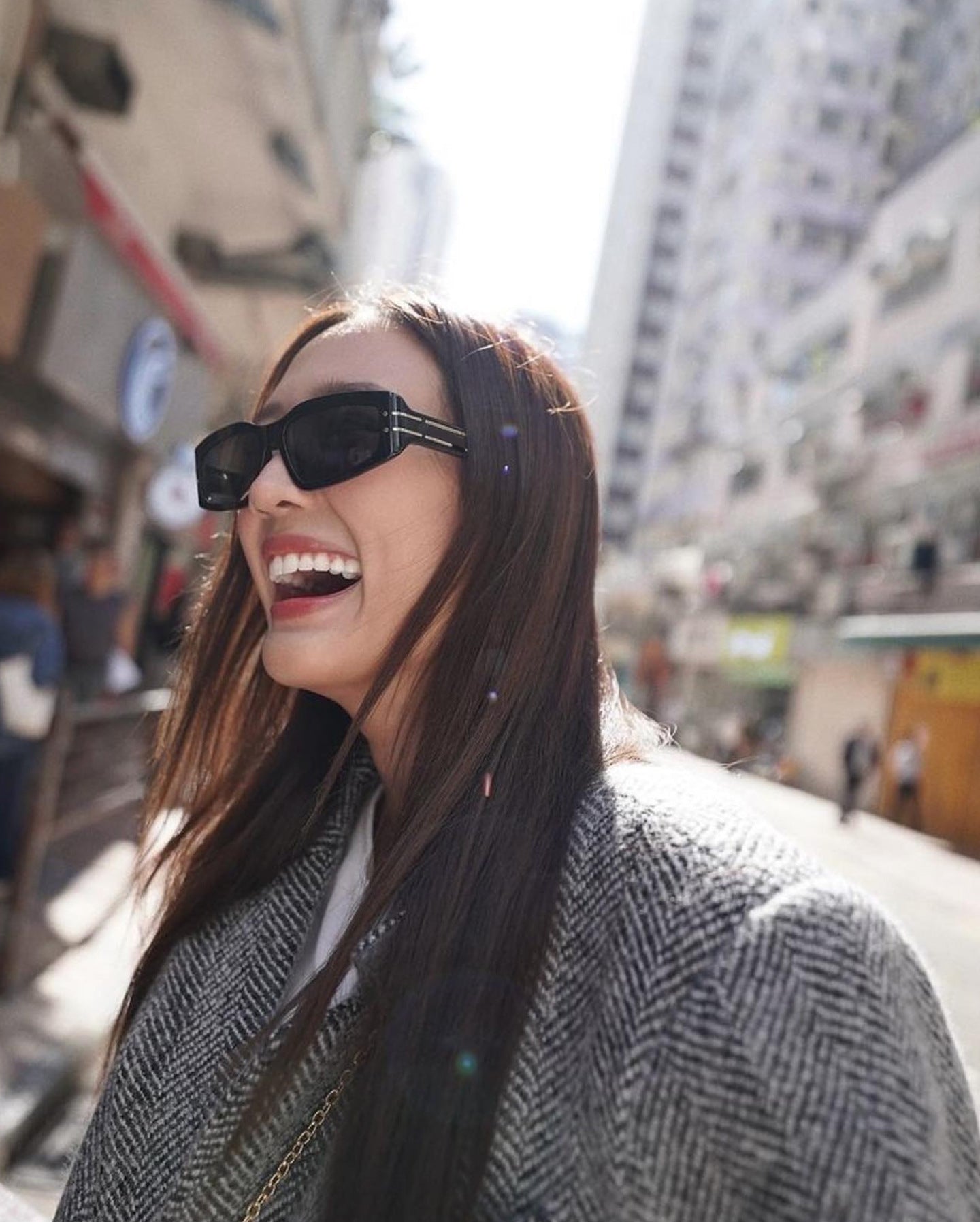 Fashion Square Frame Sunglasses for Women, Sun Protection, High-End European and American Style Small Frame Glasses Wholesale sunglasses Sunglasses