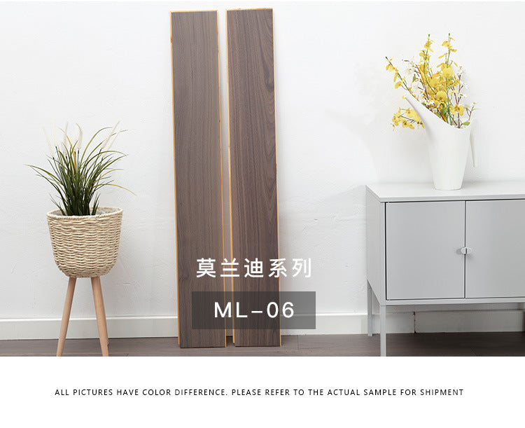 【Door-to-Door Installation】Morandi Style 15mm Lock Buckle Glue-free Installation Black Walnut New Three-layer Flooring Solid Wood