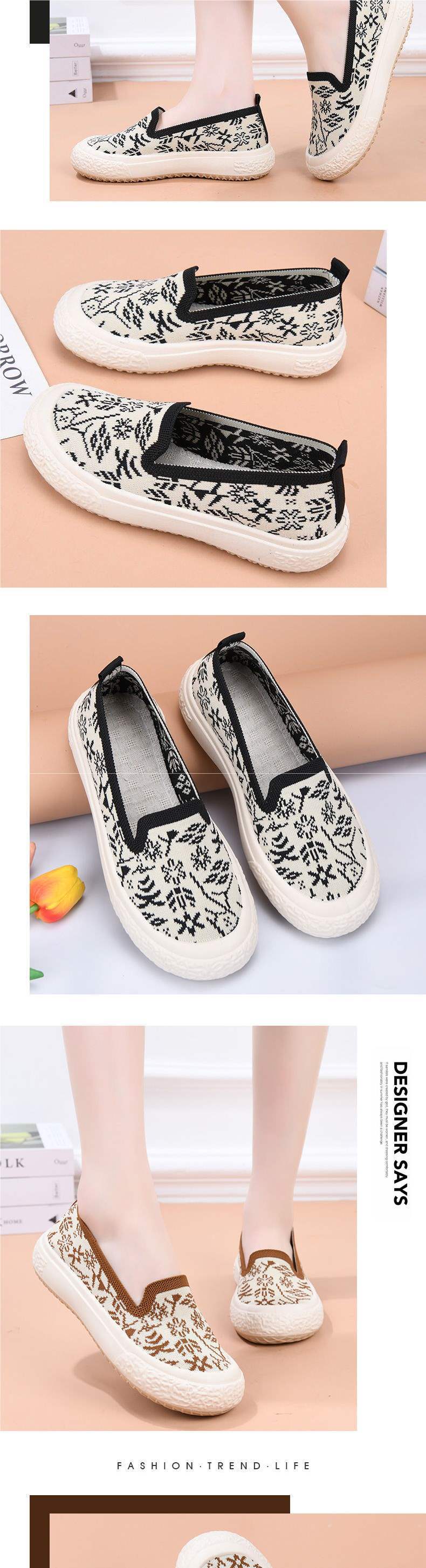 New Style Fisherman Shoes for Women, Breathable and Lightweight, Little Chanel Style, Casual Mom Shoes, Slip-On, Soft Sole, Non-Slip, Flat Shoes, Single Shoes