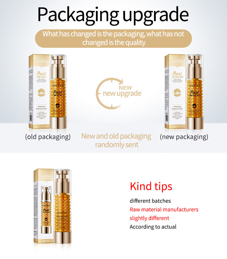 Full English24K Gold Collagen Pearl Essence Milk SADOER Moisturizing lotion  foreign trade wholesale