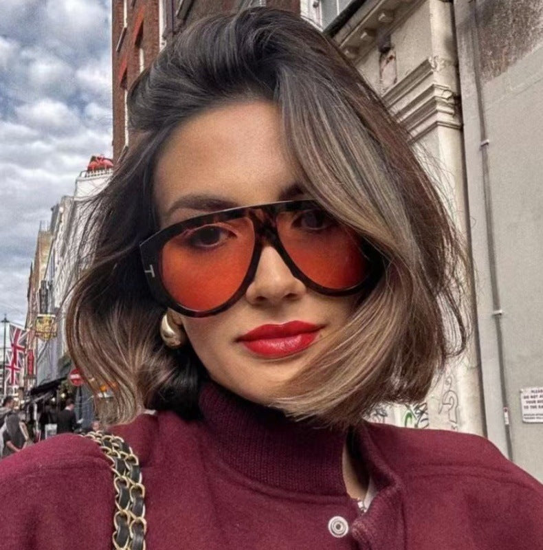 Large Frame Toad Sunglasses for Women Trendy European and American New Fashion Full Frame Sunglasses UV Protection Sun Glasses sunglasses