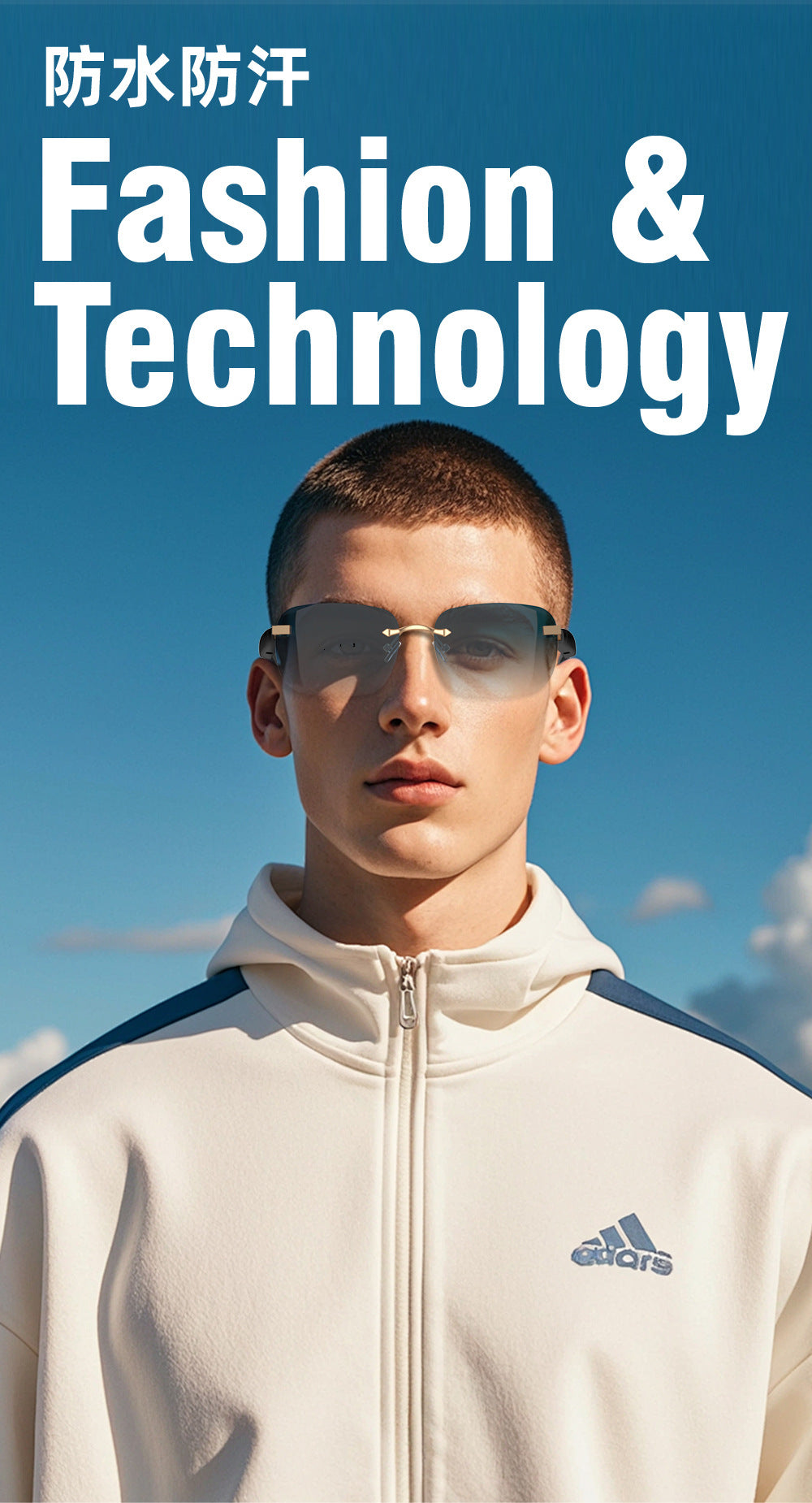 New Fashion Black Technology Smart Bluetooth Glasses UV Protection Call Photo Sunglasses Wireless Headphones Frameless