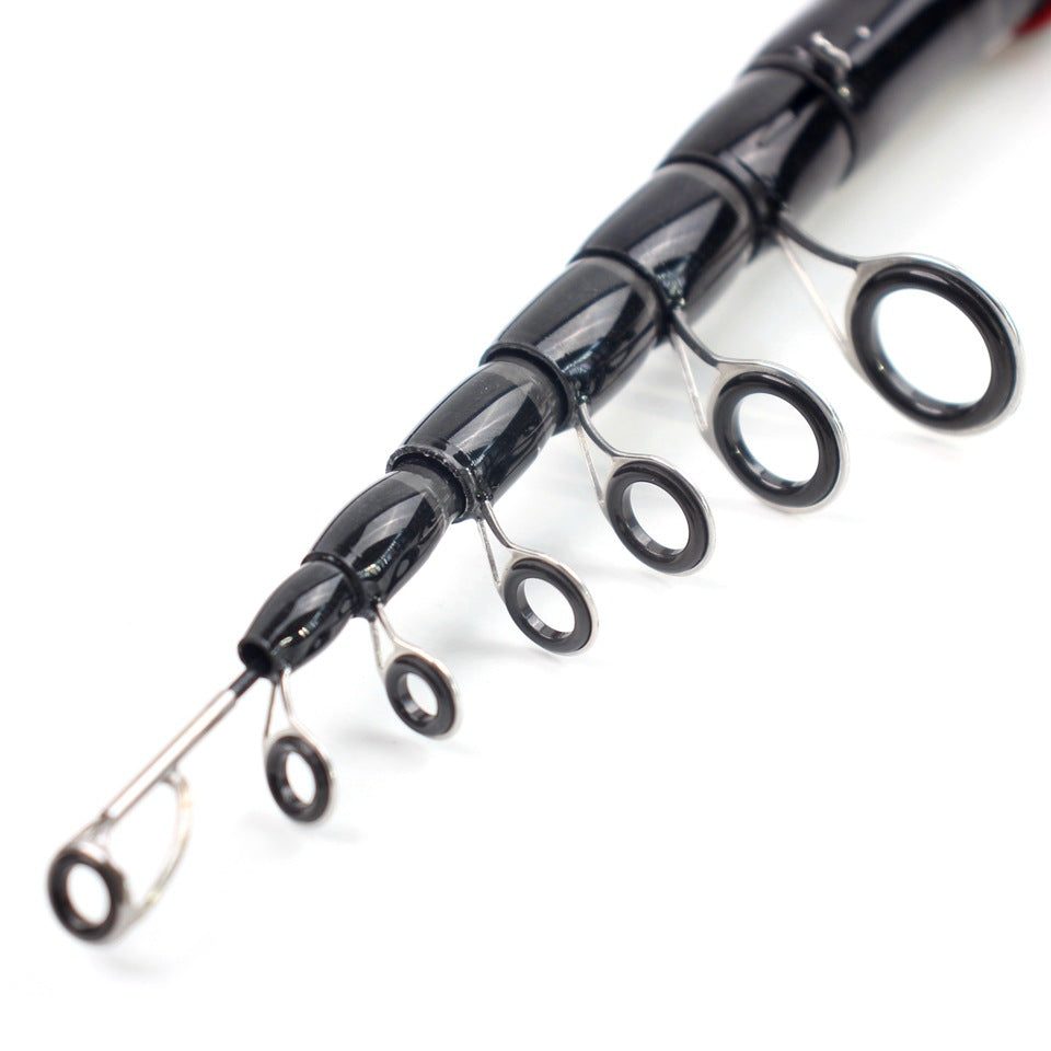 Ultra-short Portable Telescopic Lure Rod Carbon Short Sea Rod Retractable50Centimeter European and American Fishing Gear Manufacturer Wholesale