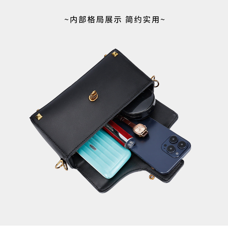 European and American Women's Bag High-End Light Luxury Handbag Niche Versatile Fashion Genuine Leather Crossbody Bag Single Shoulder Underarm Bag for Women