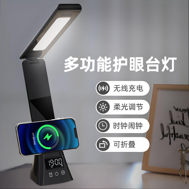 New Smart Wireless Charging Desk Lamp Multi-Functional Folding Creative Atmosphere Lamp Student Reading Special Eye Protection Desk Lamp