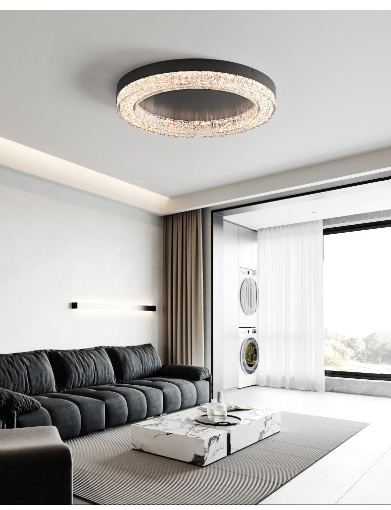 Italian Minimalist Master Bedroom Light led Resin Ceiling Lamp Modern Minimalist High-End Light Luxury Crystal Ice Crack Living Room Lamp