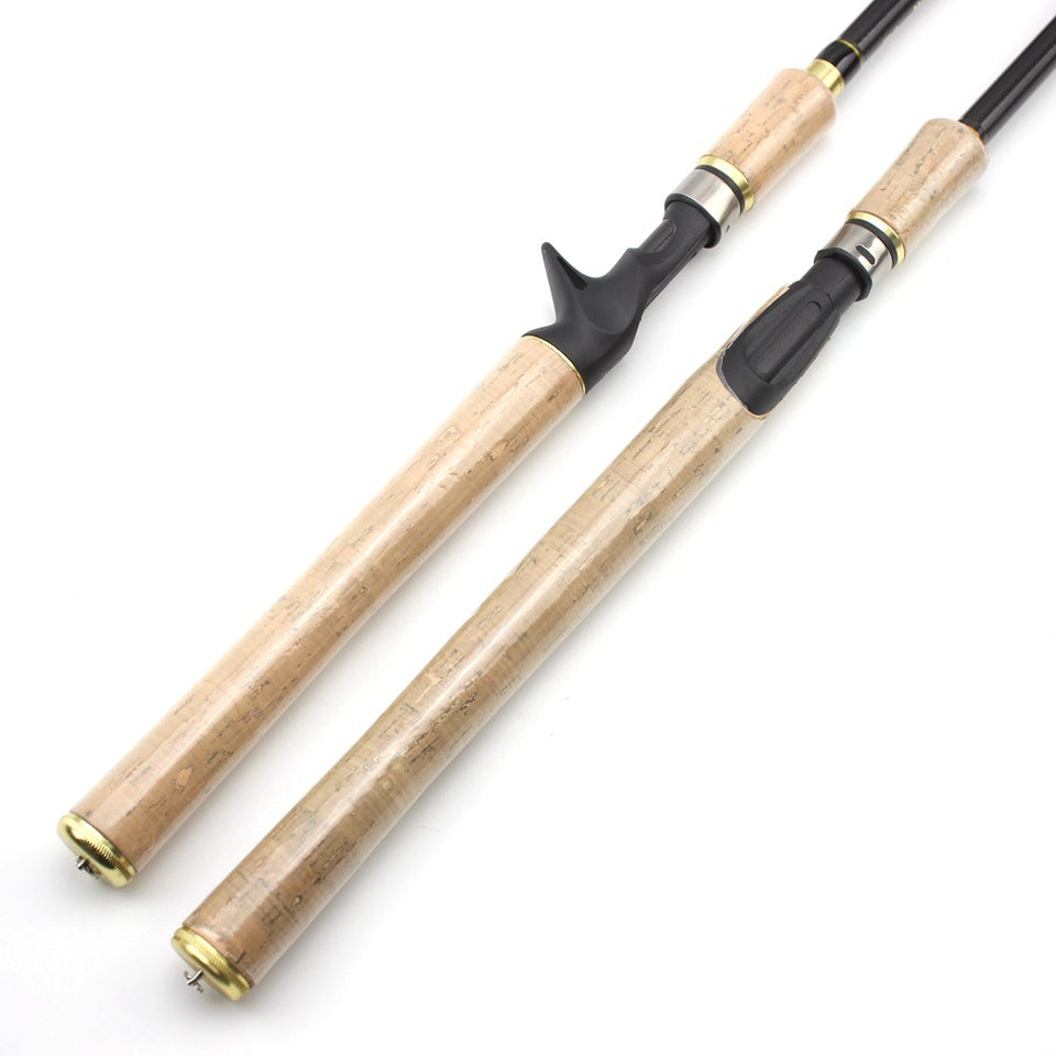 Wooden Handle Telescopic Lure Rod Ultra Short Ultra Light Straight Handle Lure Rod Bass Rod Popular in Europe and America