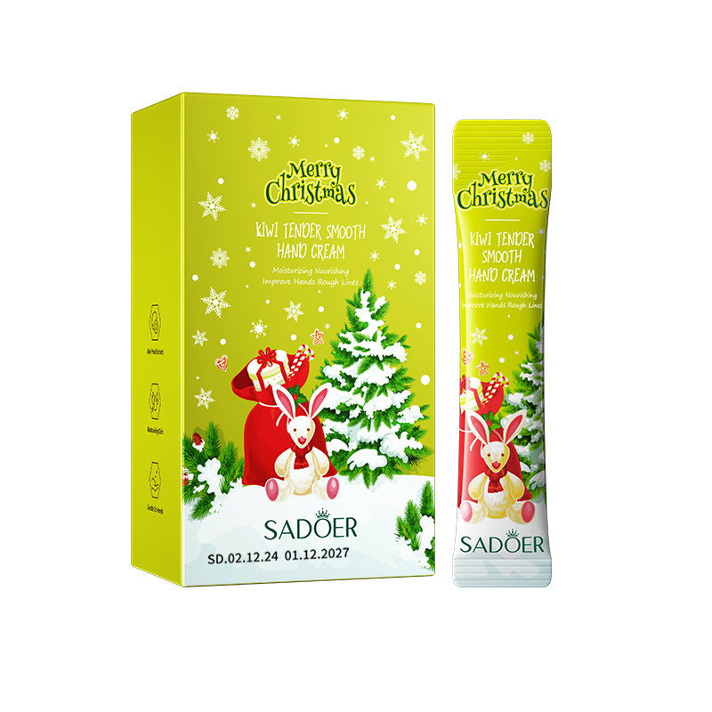 Full English Christmas Kiwi Smooth Hand Cream SADOER Anti-chapped Moisturizing Hand Cream  Wholesale
