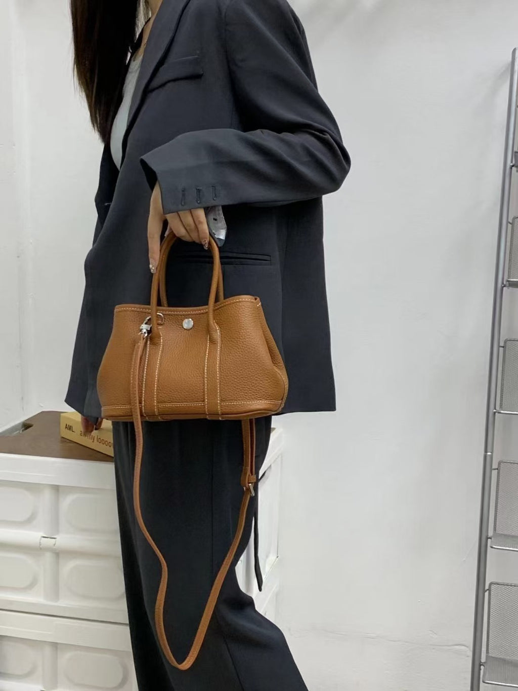 Garden Bag Summer High-End Feel Guangzhou First Layer Cowhide Women's Bag Genuine Leather Tote Bag Large Capacity Commuter Handbag