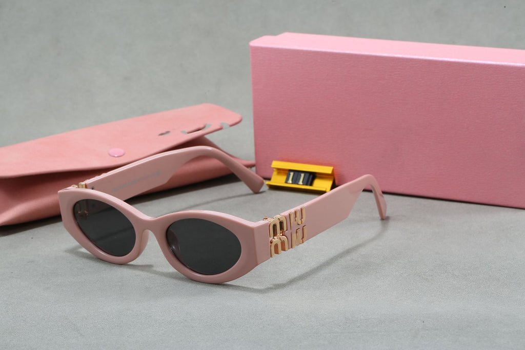 Europe and America m Letter Cat Eye Sunglasses High-End Fashion Street Style Sunglasses for Women Sun Protection Trendy Sunglasses