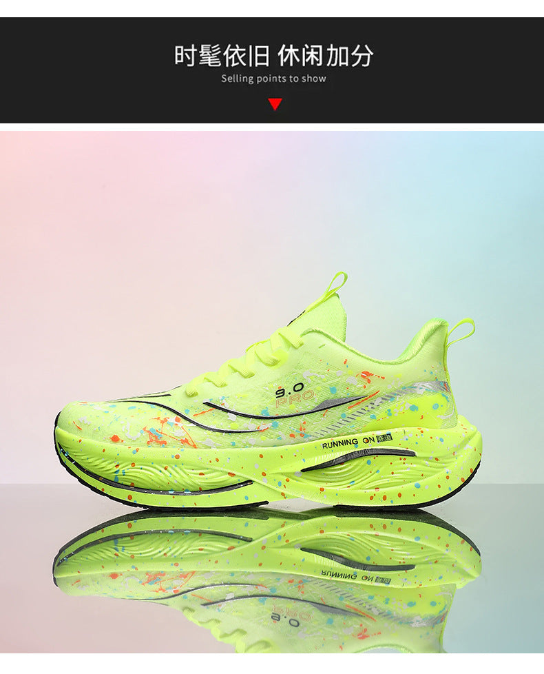 Red Rabbit9pro Luminous Carbon Plate High Elastic Cushioning Women Running Shoes Men Autumn Racing Training Non-Slip Cushioning Sneakers