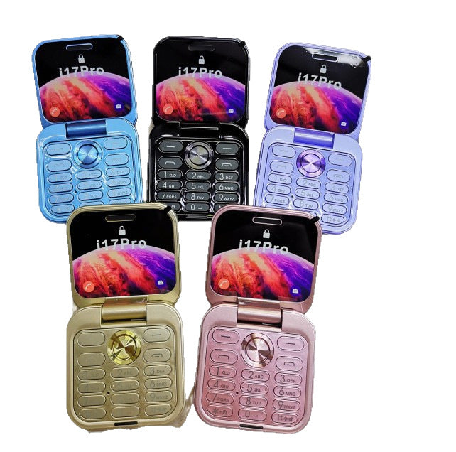 New i17Pro Mobile Phone Multi-Language Folding Flip Cover Foreign Language Phone i16 i15Pro Button Phone