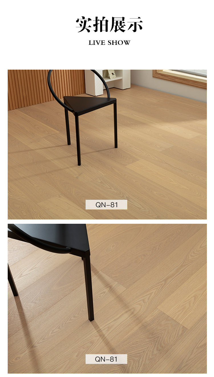 Source Factory European White Oak Pure Three-Layer Solid Wood Flooring for Underfloor Heating Modern Style Villa Home Use ENF Environmental Protection